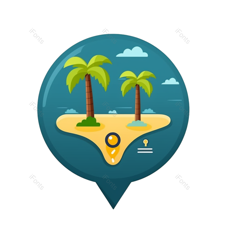 图标图片,蓝色图标元素,旅游图标PNG,旅游元素免抠素材